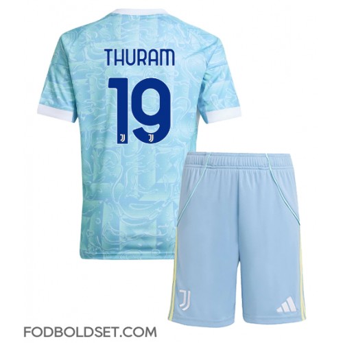 Juventus Khephren Thuram #19 Udebane Trøje Børn 2025-26 Kortærmet (+ Korte bukser)